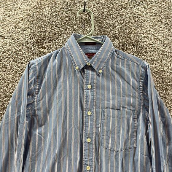 Vintage Abercrombie Fitch Shirt Mens Small Blue Striped Muscle Button Up Preppy - Picture 3 of 10